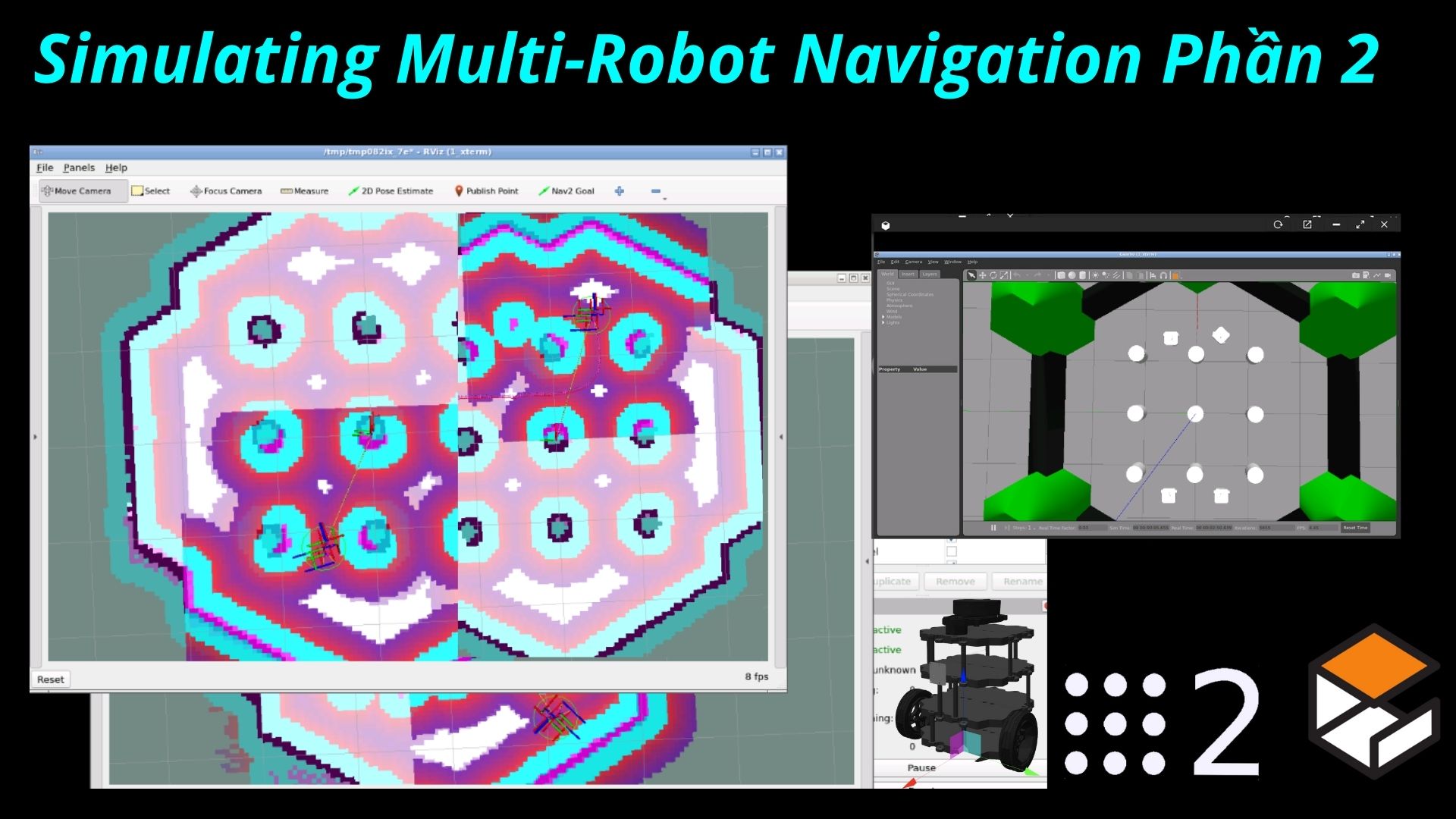 Làm sao để mô phỏng nhiều robot sử dụng Nav2 trong không gian Gazebo với ROS2 Humble (Phần 2) – Vietnamese ROS2 Tutorial