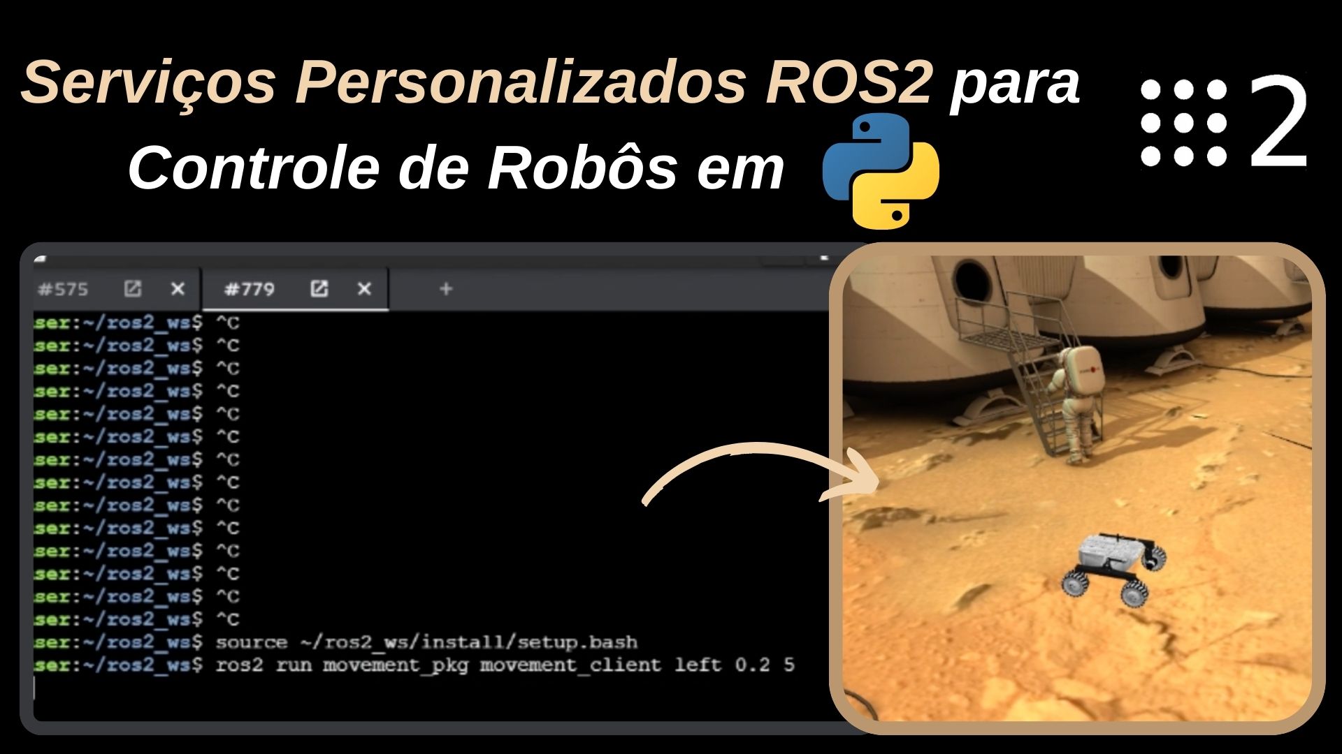 Criação de Serviços Personalizados no ROS 2 e Controle de Movimento do Robô em Python – Portuguese ROS Tutorial